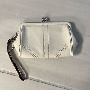 Coach leather wristlet